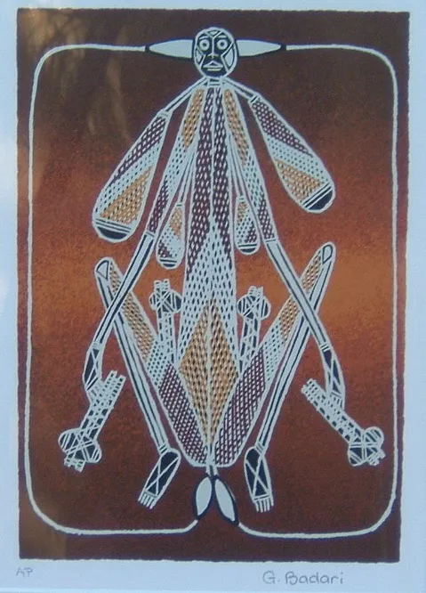 Graham Badari, Lightning Man, limited edition screenprint on paper, 24 x 17cm