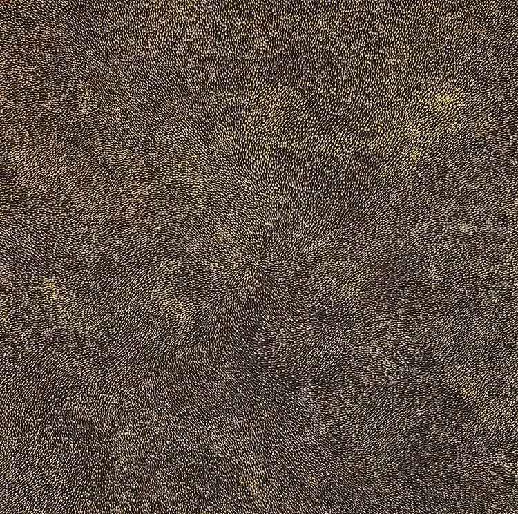 Elizabeth Kunoth Kngwarrey, Yam Seeds in my Grandmother's Country, 2020, synthetic polymer paint on Belgian linen, 60 x 60 cm