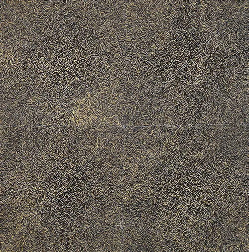Genevieve Loy Kemarre, Akwerlkerrmwerlkerr  - Bush Turkey Tracks, 2021, synthetic polymer paint on Belgian linen, 60 x 60 cm