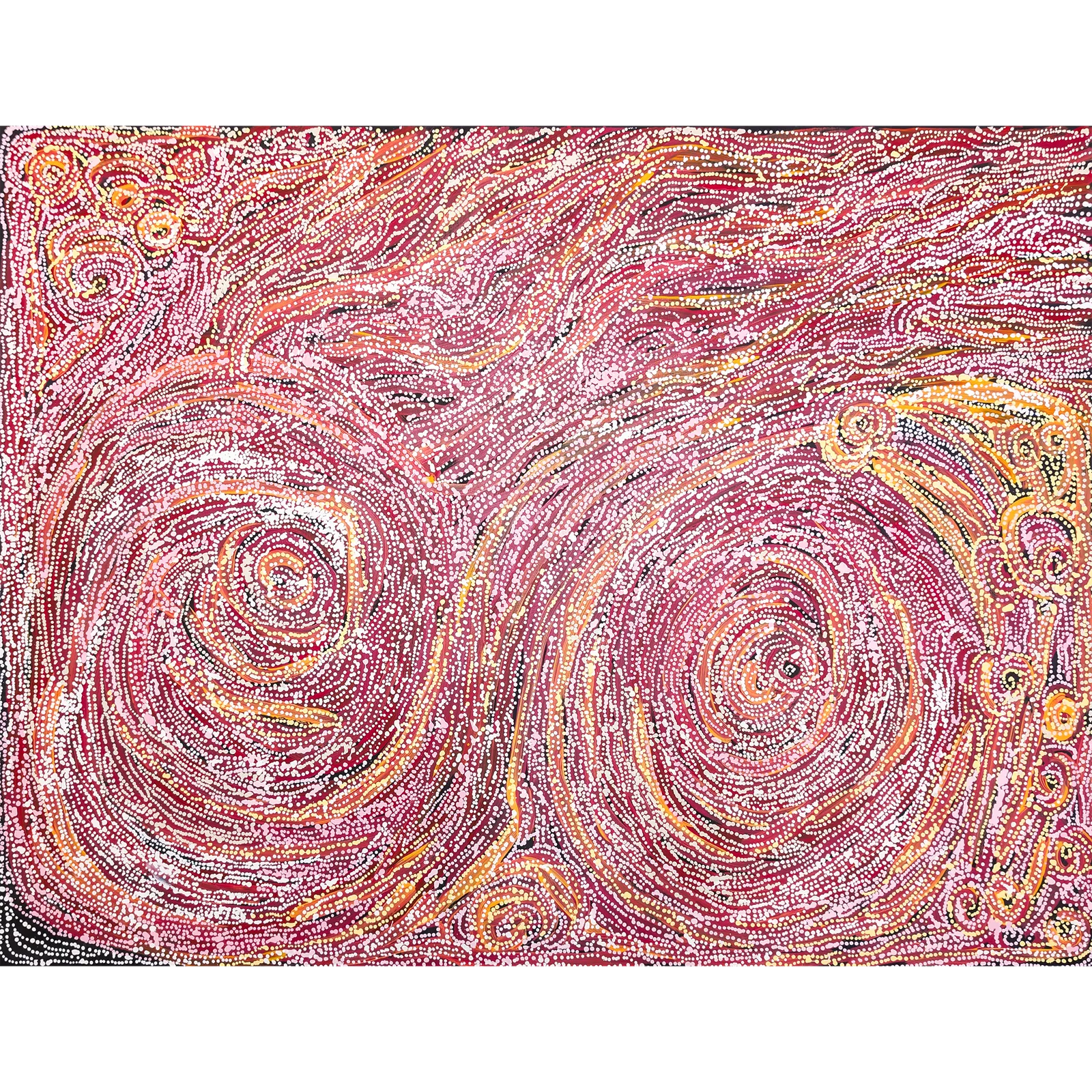 Carolanne Ken, Minma Malilu, 2020, synthetic polymer paint on Belgian linen, 90 x 120 cm