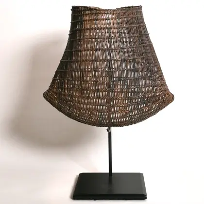 Artist Once Known, A Diminutive Bicornual Basket (Jawun), woven split lawyer cane, 16.7 cm high