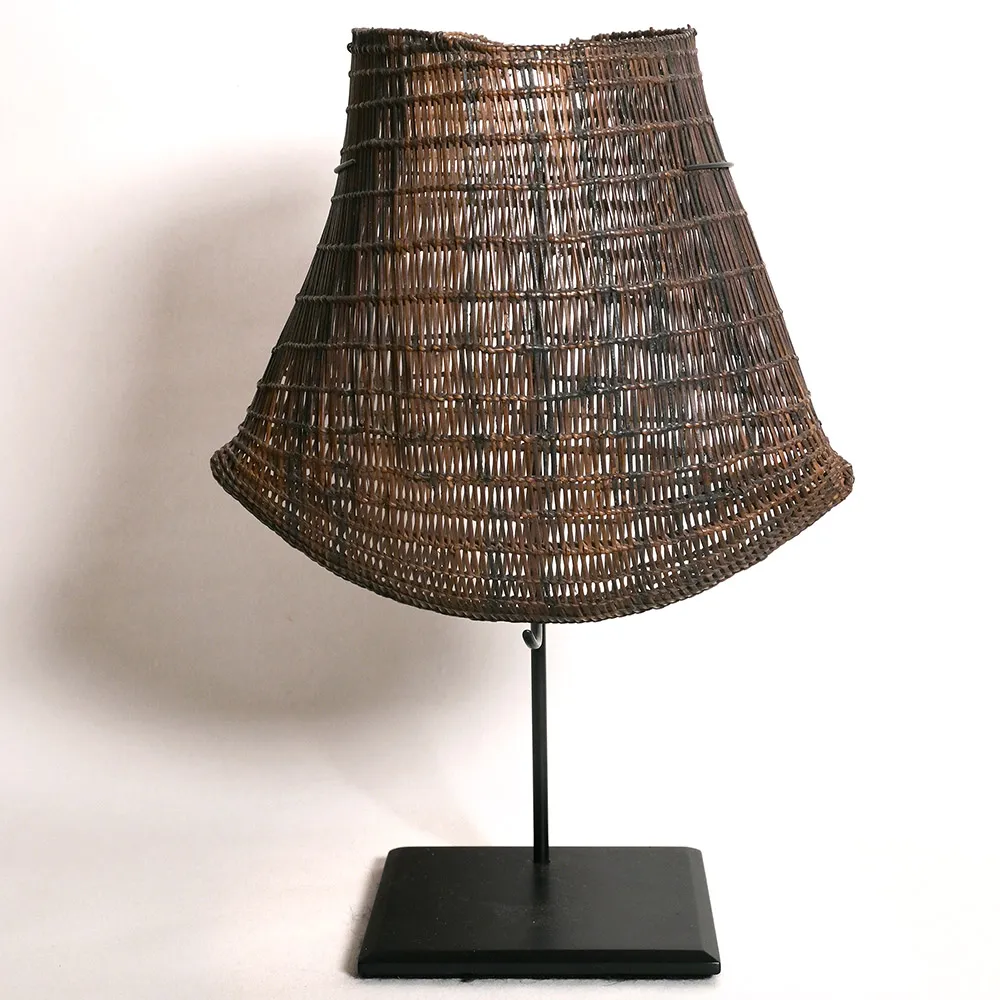 Artist Once Known, A Diminutive Bicornual Basket (Jawun), woven split lawyer cane, 16.7 cm high