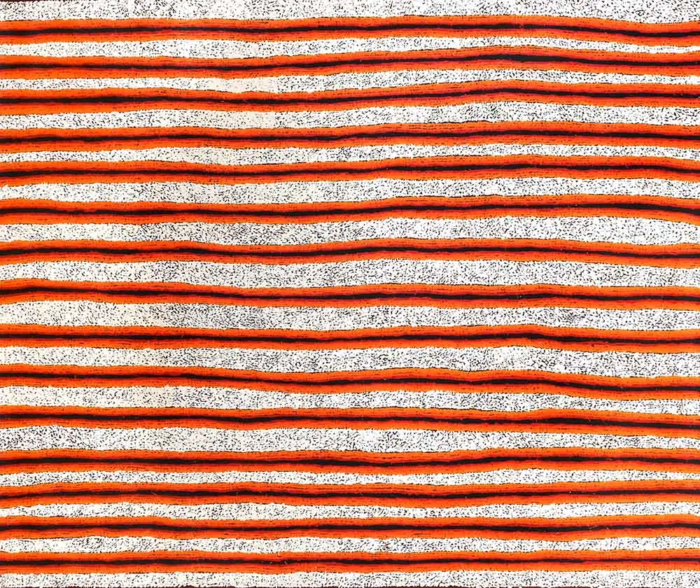Eileen Napaltjarri, Tjiturrulpa, 2018, synthetic polymer paint on Belgian linen, 182 x 152 cm