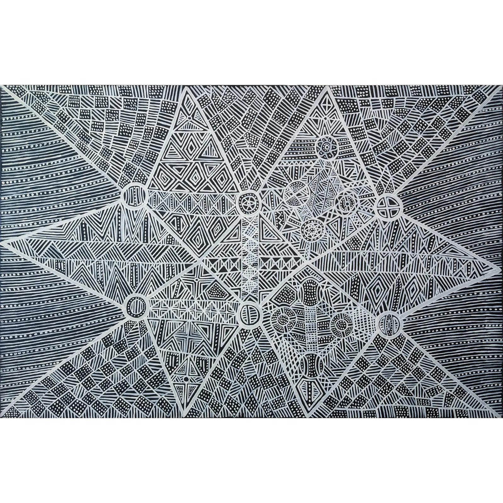 Simplicia Tipungwuti, Mundungkala, 2021, natural earth pigments on canvas, 180 x 120 cm