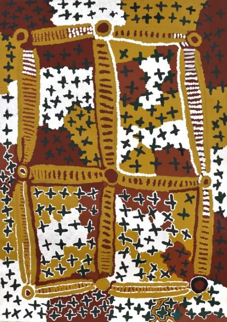 Biddy Long, (Green Bird) Ngatjiri, synthetic polymer paint on canvas, 83 x 120 cm