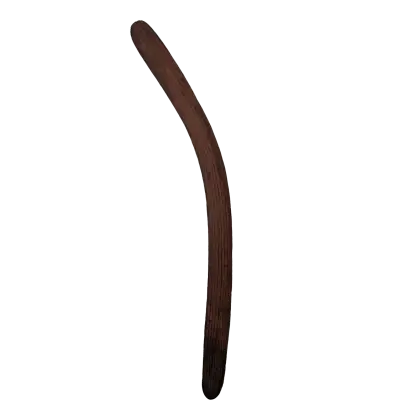 Artist Once Known, Killing Boomerang, Central desert, fluted design on front, c. 1930, carved hardwood, 82 cm