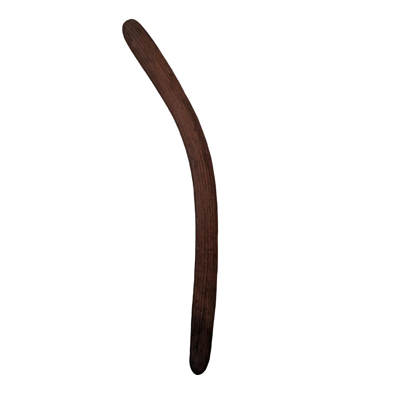 Artist Once Known, Killing Boomerang, Central desert, fluted design on front, c. 1930, carved hardwood, 82 cm