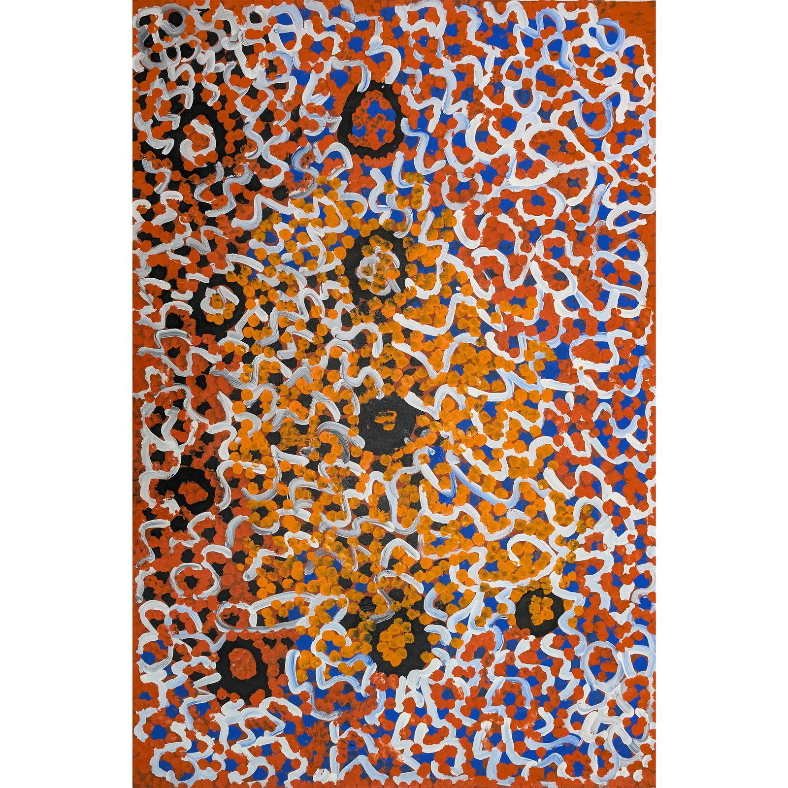 Lorna Naparrula Fencer, Caterpiller, 2000, synthetic polymer paint on canvas, 100 x 149 cm