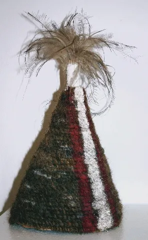 Guwaykuway Wanambi, possum fur, 36 x 20 cm