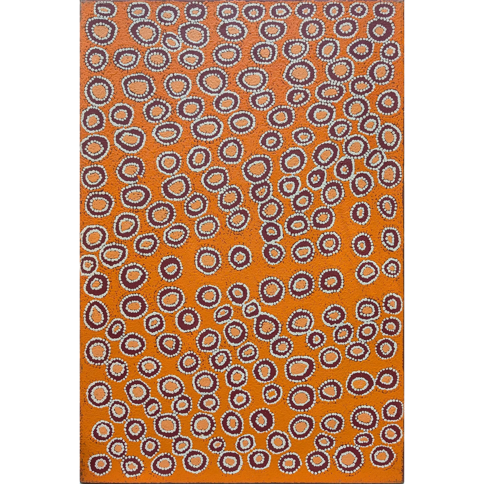 Kawayi Nampitjinpa, Womens site at Walungurru, 2005, synthetic polymer paint on Belgian linen, 91 x 61cm