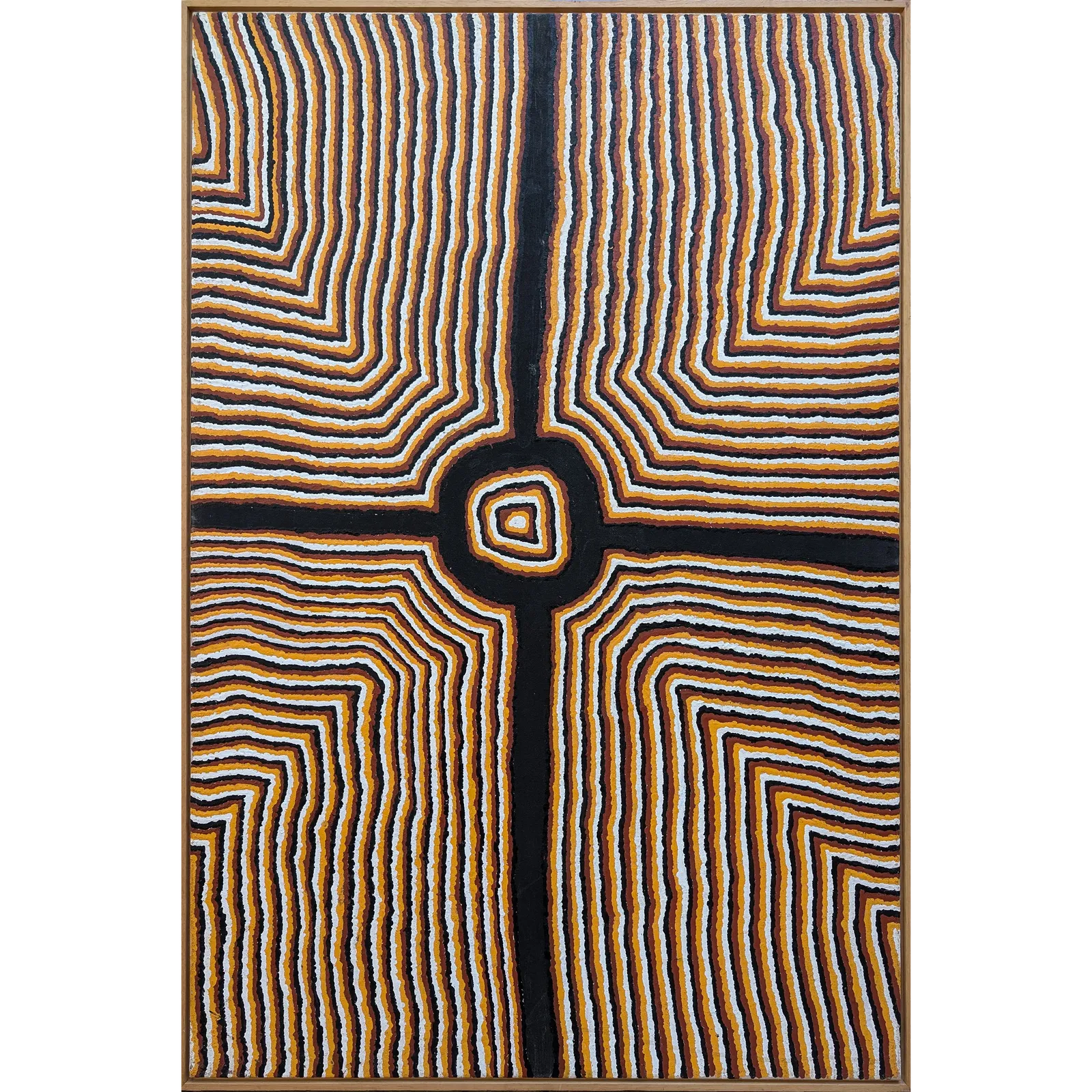 Johnny Gordon Downs, Mimuntilla Rockhole, 1995, synthetic polymer paint on canvas, 120 x 80 cm
