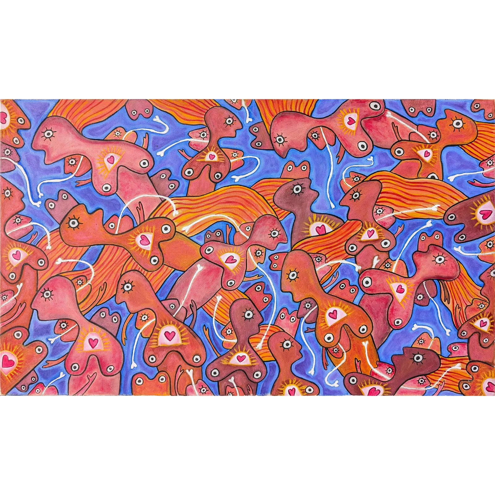 Sally Morgan, Untitled, 1987, synthetic polymer paint on canvas, 46 x 77 cm