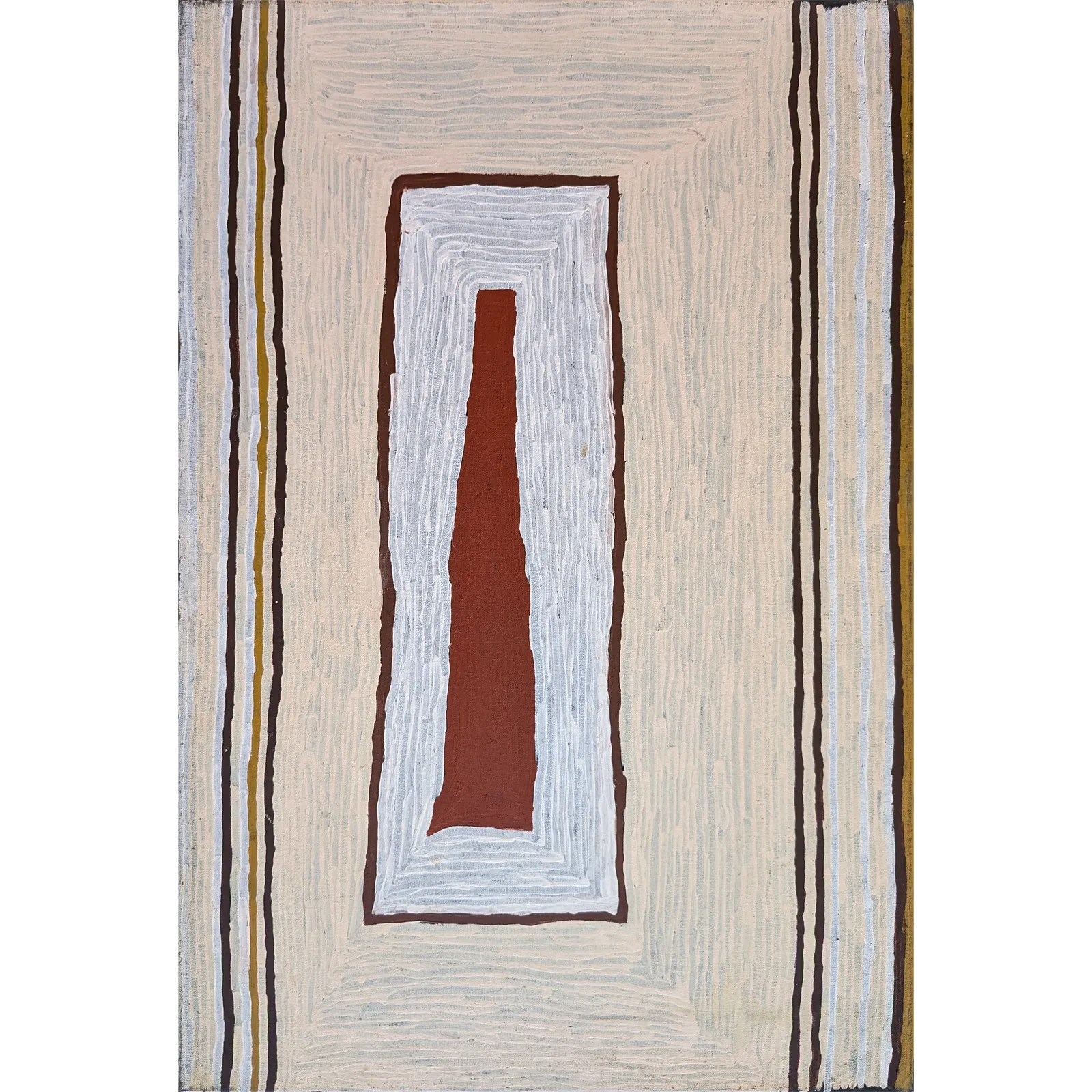 Nyilyari Tjapangarti, Tingari Story, 2002, synthetic polymer paint on canvas, 93 x 94 cm
