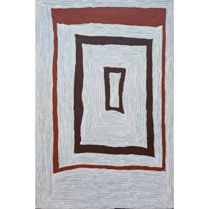 Nyilyari Tjapangarti, Tingari Story, 2002, synthetic polymer paint on linen, 93 x 64 cm
