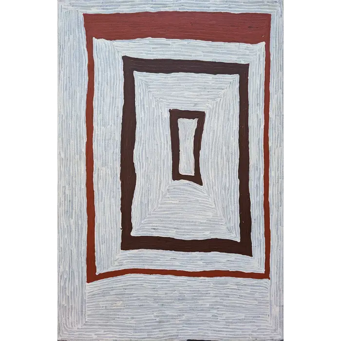 Nyilyari Tjapangarti, Tingari Story, 2002, synthetic polymer paint on linen, 93 x 64 cm
