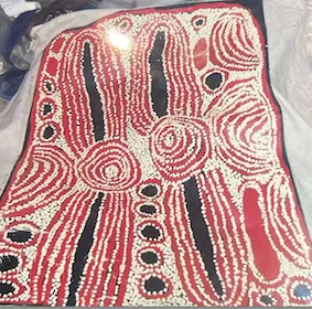 Ningura Gibson Napurrula, Women's Dreaming, 2007, synthetic polymer paint on linen, 120 x 90 cm