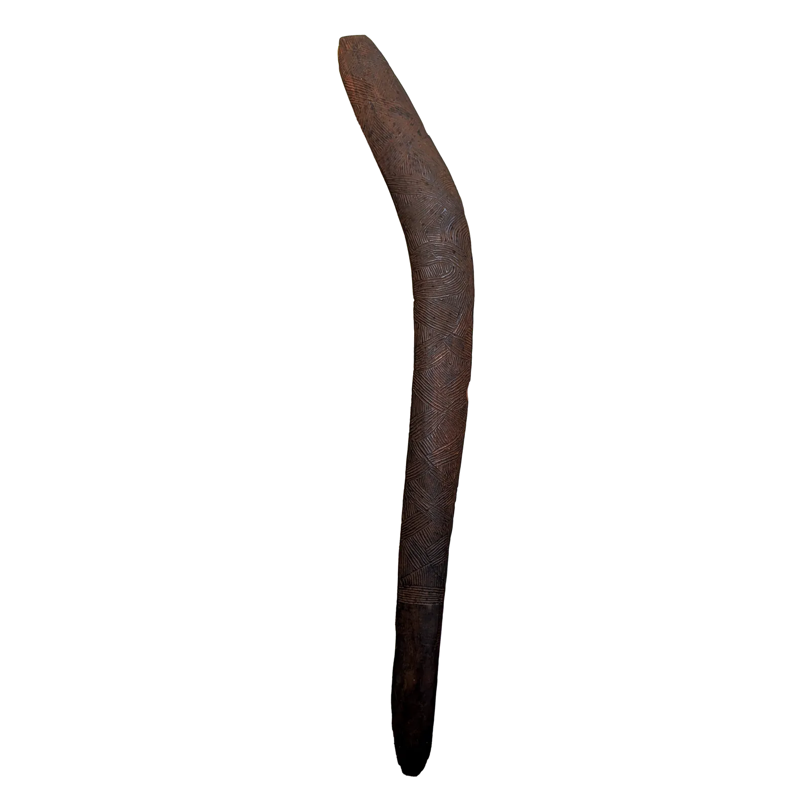 Artist Once Known, A South East Hunting Boomerang, 20th century, carved hardwood, 76cm Length
