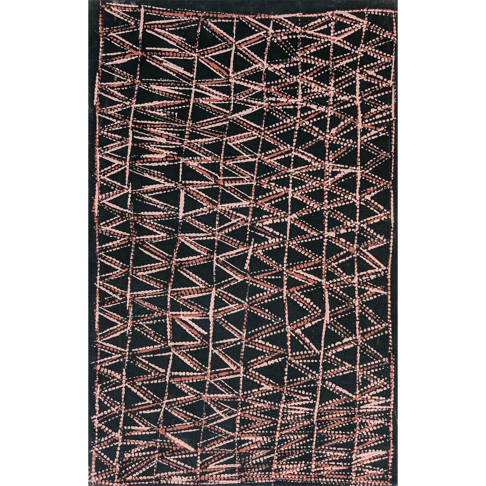 Cornelia Tipuamantumirri, Jilamara Design, 2015, natural earth pigments on Belgian linen, 86 x 55 cm