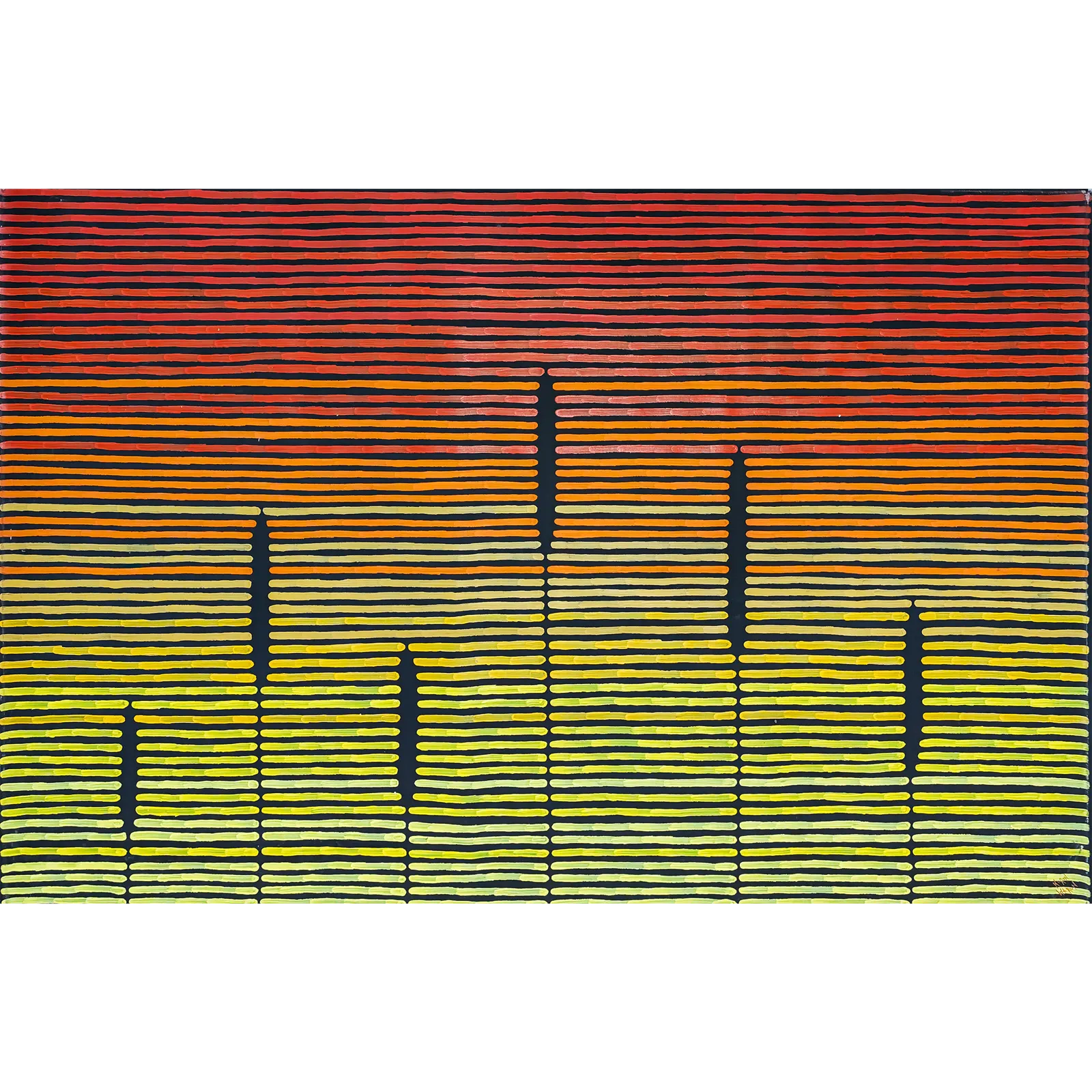 Kurun Warun, Pakap Yalandard (Fire Stick Plant), 2018, synthetic polymer paint on Belgian linen, 119 x 180 cm