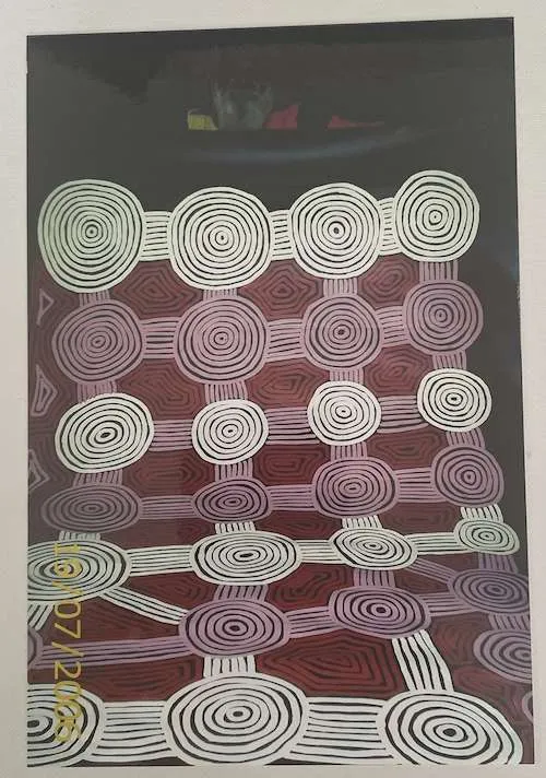 Ronnie Tjampitjinpa, Tingari, 2006, synthetic polymer paint on Belgian linen, 180 x 125 cm