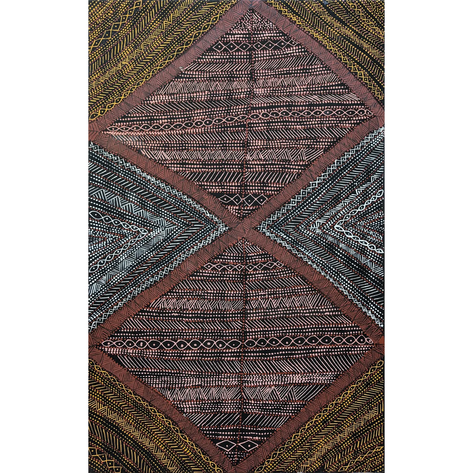 Carol Puruntatameri, Punpuni Jilamara, 2021, natural earth pigments on canvas, 160 x 100 cm