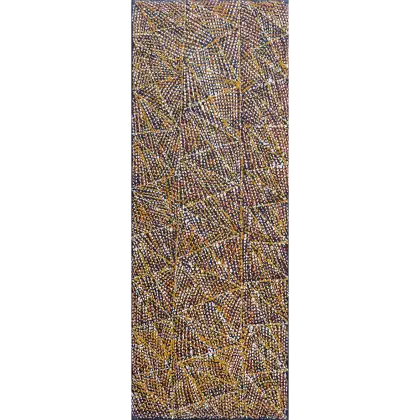 Trudy Marbik, Pupuni Jilamara, 2021, natural earth pigments on canvas, 80 x 30 cm