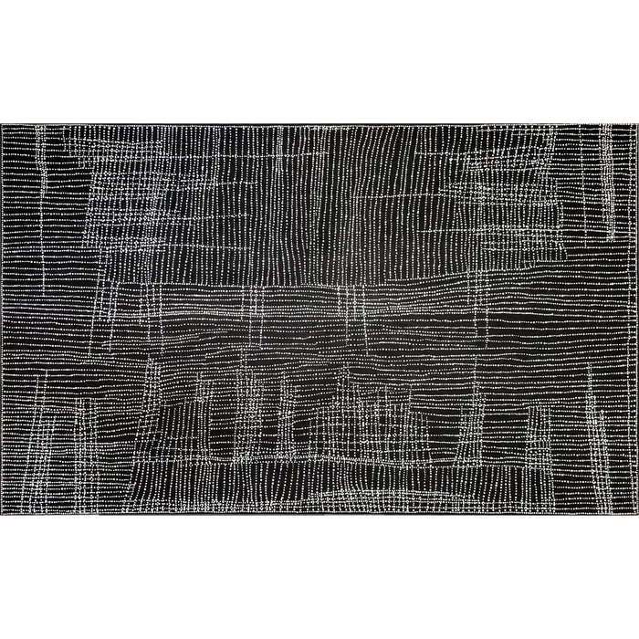 Dorothy Robinson Napangardi, Salt on Mina Mina, 2002, synthetic polymer paint on Belgian linen, 122 x 198 cm