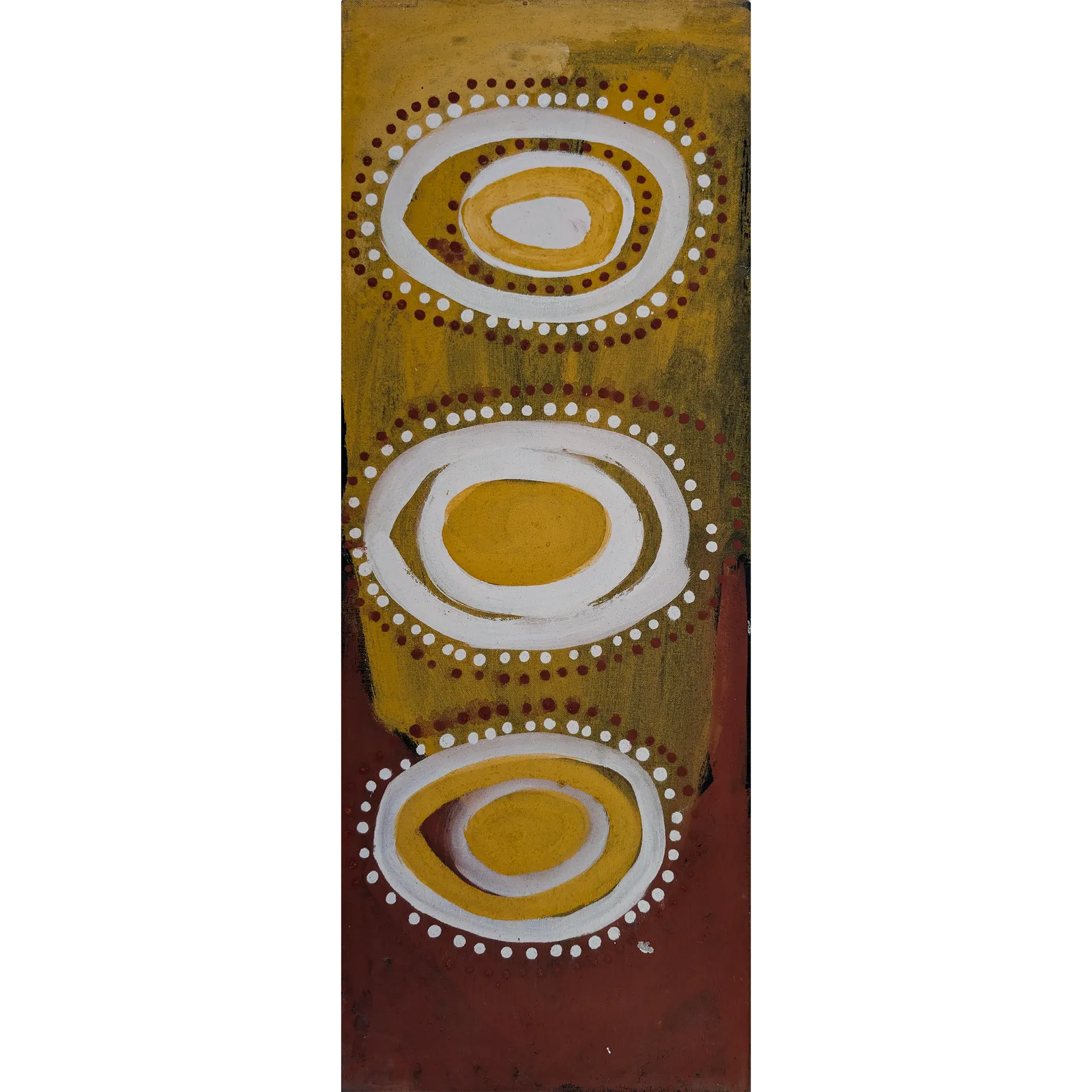 Dino Wilson, Muranga, 2019, natural earth pigments on linen, 80 x 30 cm