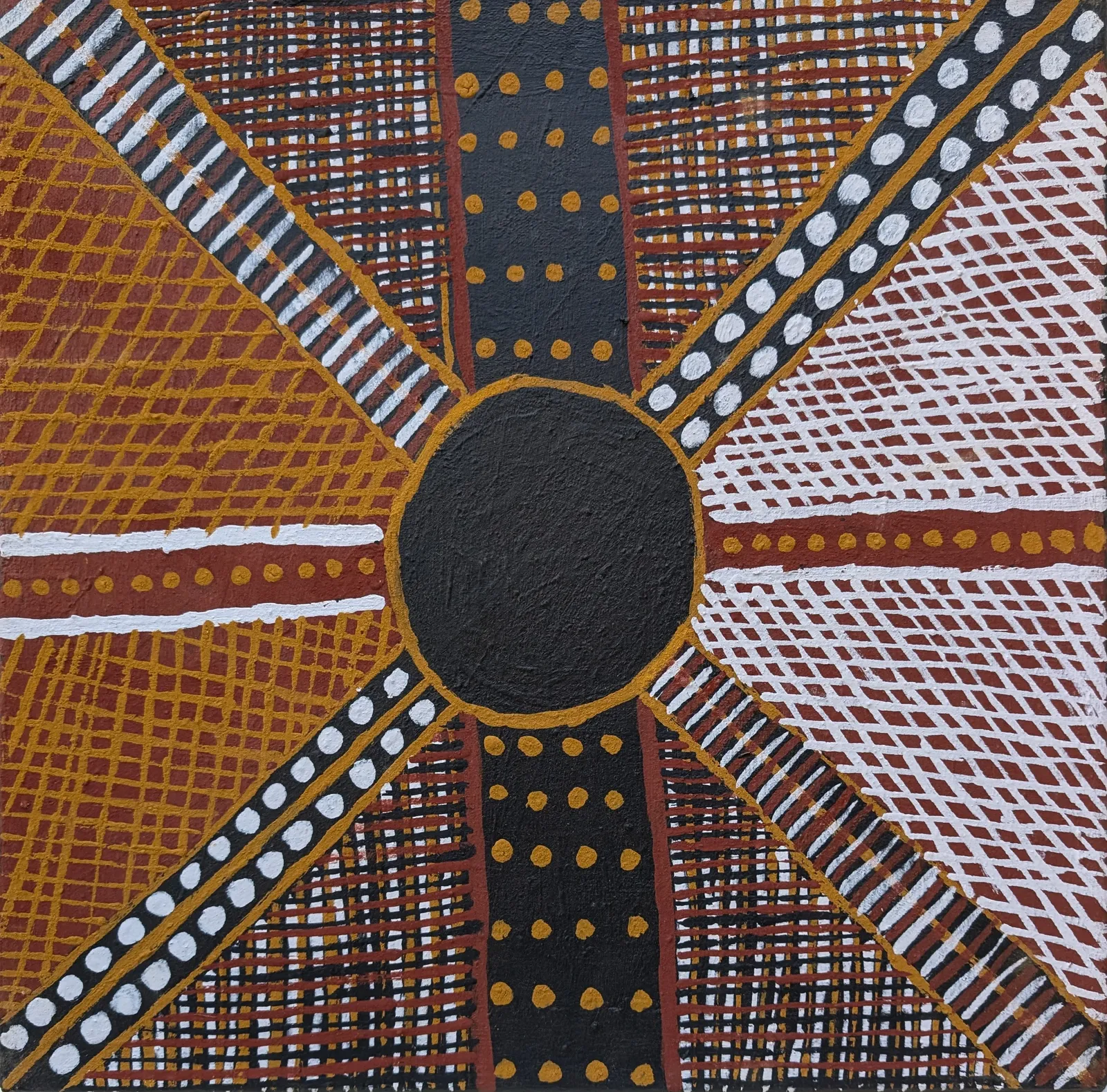 Jason Joran, Kulama, 2021, natural earth pigments on linen, 45 x 45 cm