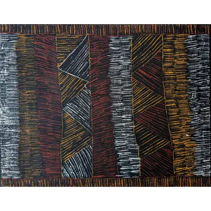 Jason Joran, Yirrinkiripwoja (body paint design), 2021, natural earth pigments on canvas, 90 x 70 cm