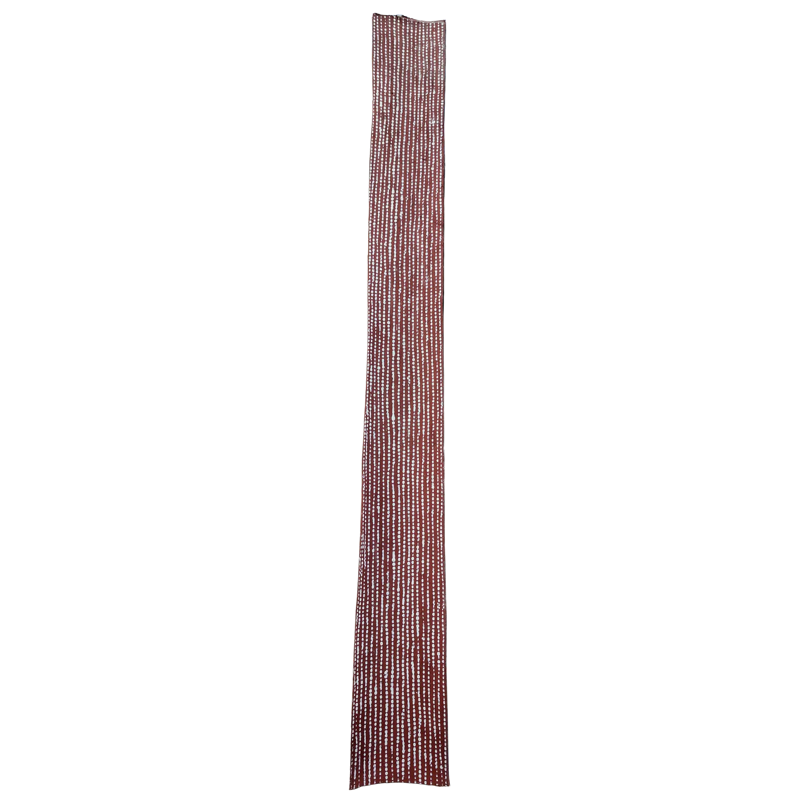 Raelene Lampuwatu Kerinauia, Yirrinkiripwoja (body paint design), 2022, natural earth pigments on bark, 108 x 11 cm