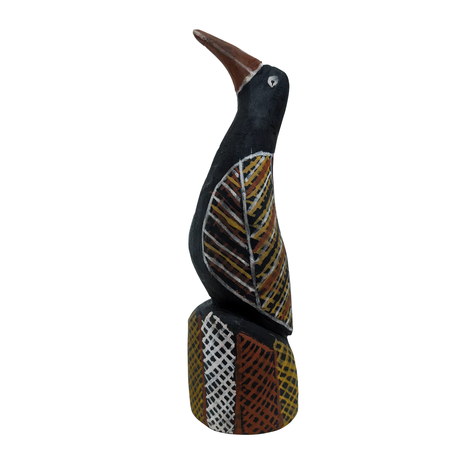 Graham Tipungwuti, Tiwi Bird, carved ironwood, 30 x 8 cm