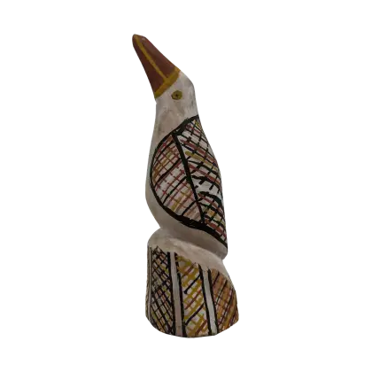 Graham Tipungwuti, Tiwi Bird, 2022, carved ironwood, 23.5 x 7.5 cm