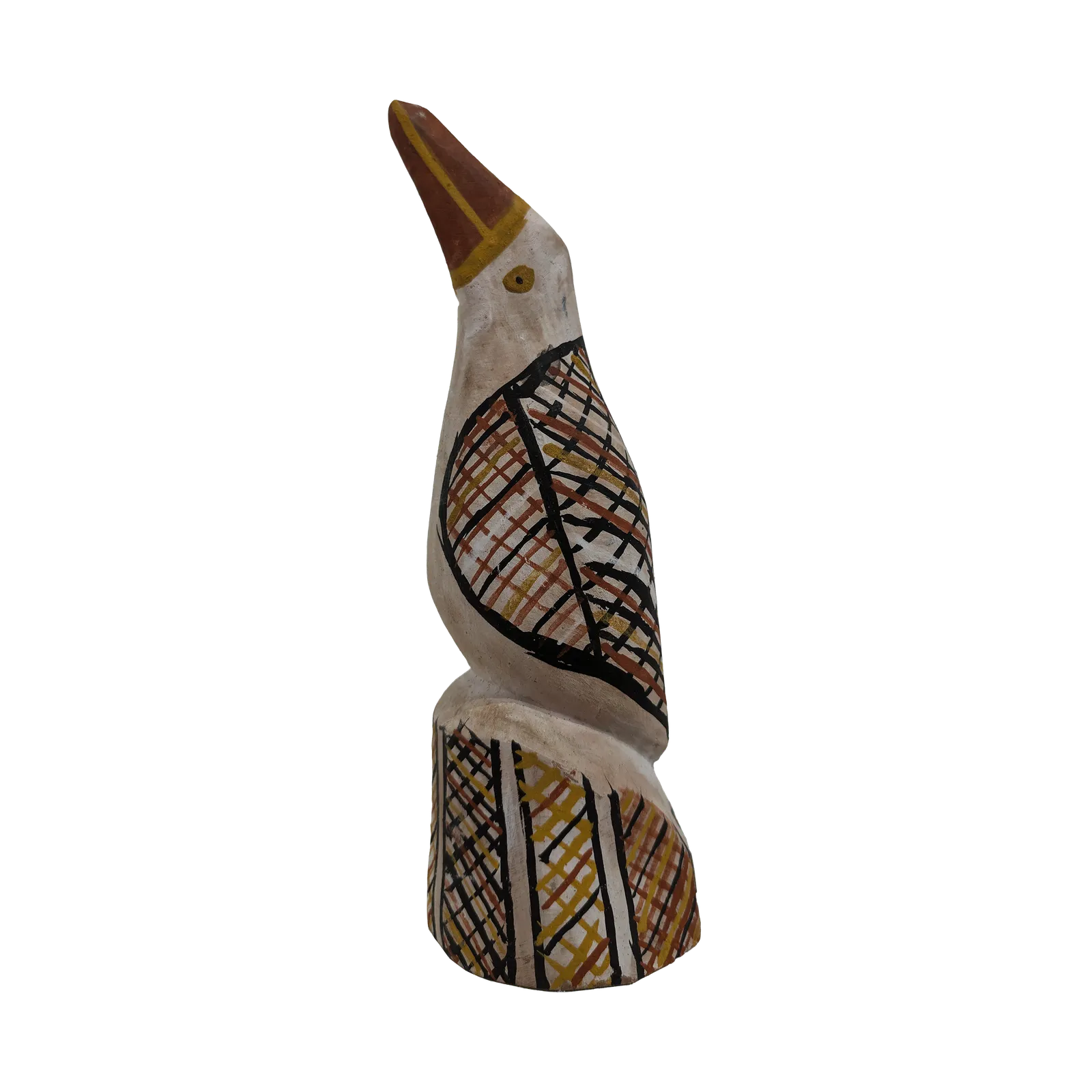 Graham Tipungwuti, Tiwi Bird, 2022, carved ironwood, 23.5 x 7.5 cm