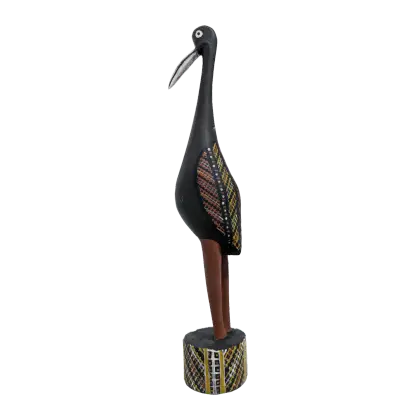 Barry Kantilla, Carved bird, 2021, carved ironwood, 51 x 9 cm