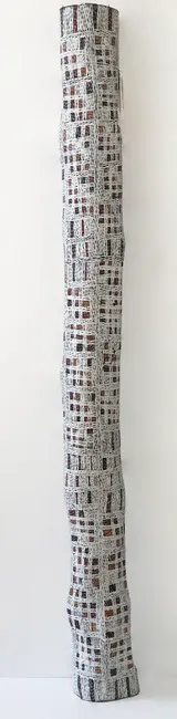Yimula Munuŋgurr, Djapu Design, 2022, 142 x 12 cm