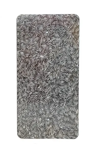 Wukun Wanambi, Wawurritjpal, 2022, etched aluminium, 59.5 x 30 cm