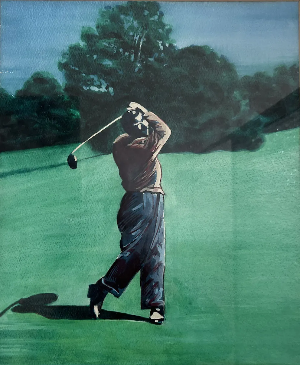 Michael Ramsden, watercolour on paper, 40cm x 33cm