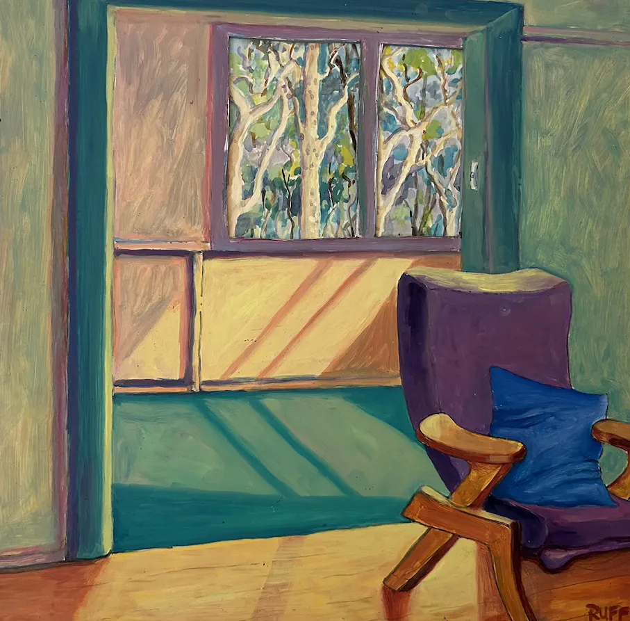 Carol Ruff, Interior, c.2010, synthetic polymer paint on canvas, 40 x 40 cm
