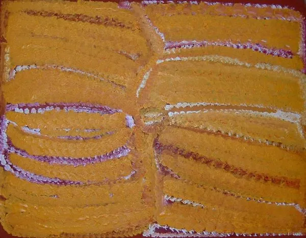 Eubena Nampitjin, Warlu, 2005, synthetic polymer paint on Belgian linen, 60 x 45 cm