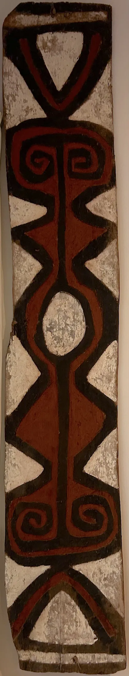 Sepik River Artist, ?synthetic polymer paint on wood, 38 x 219 cm
