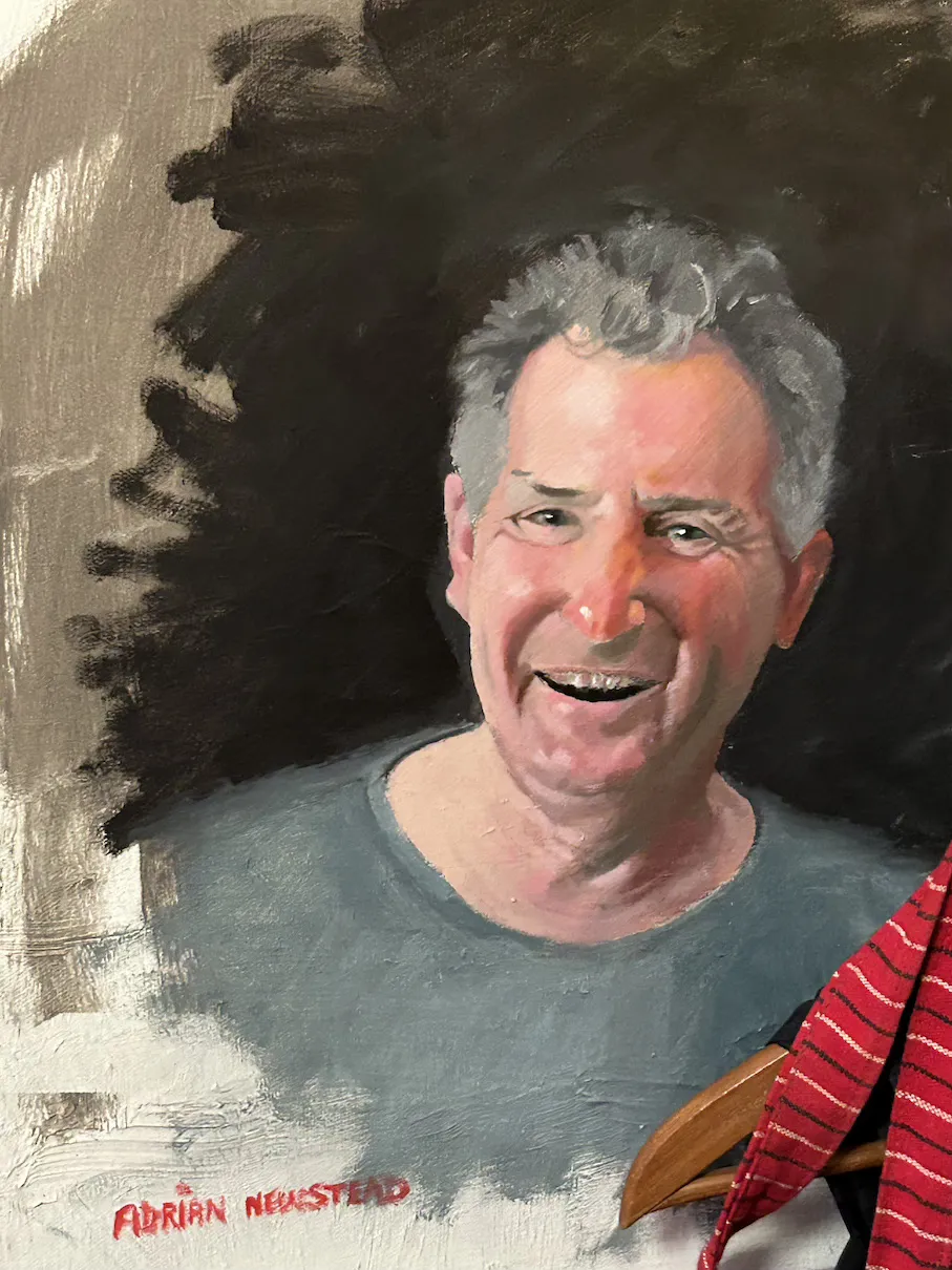 Jacob Karumapuli Stengle, Adrian Newstead, 2017, oil on canvas, 45.5 x 45.5 cm