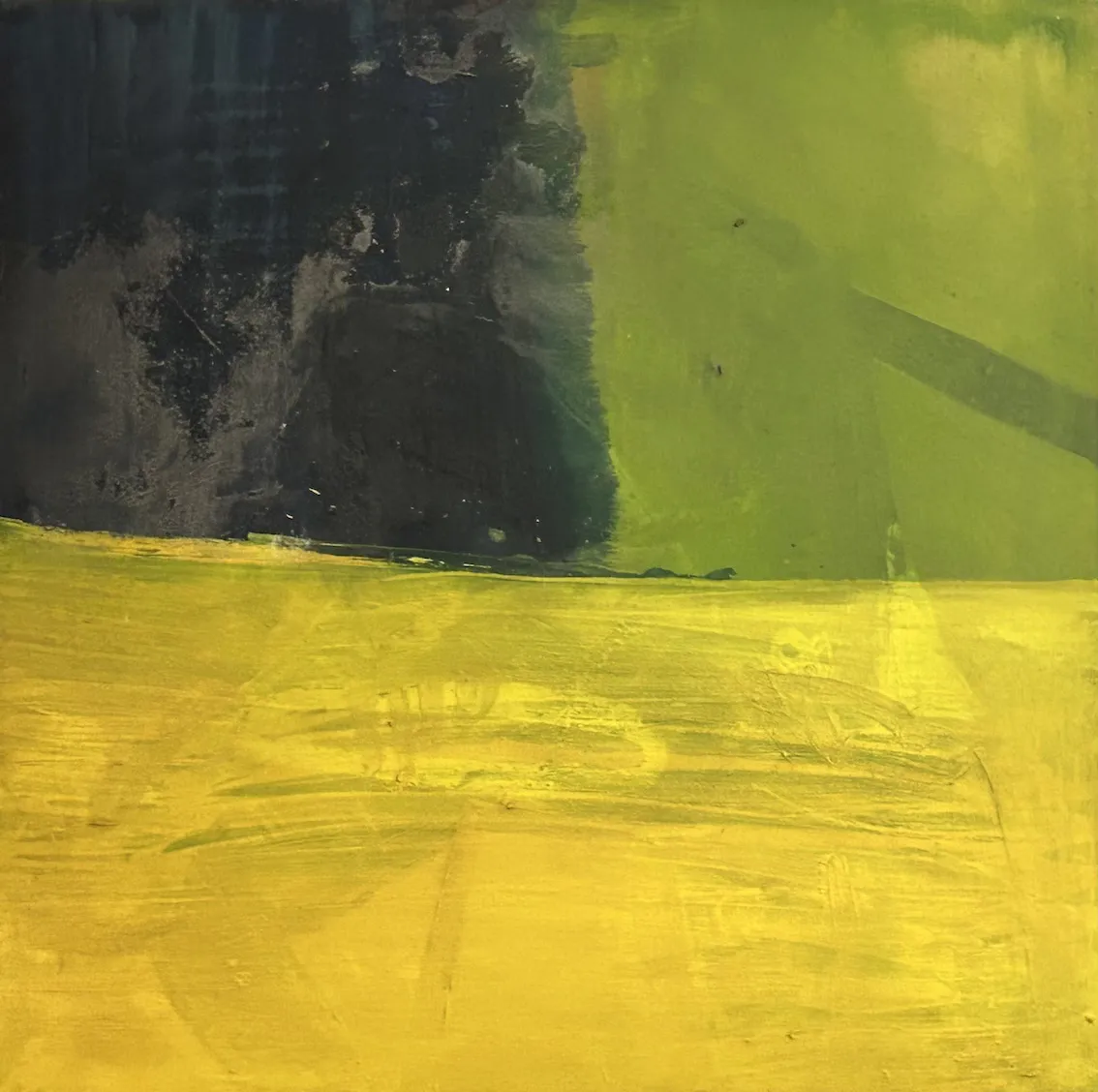 Lorna Grier, Yellow I, 1998, synthetic polymer paint on canvas, 103 x 103