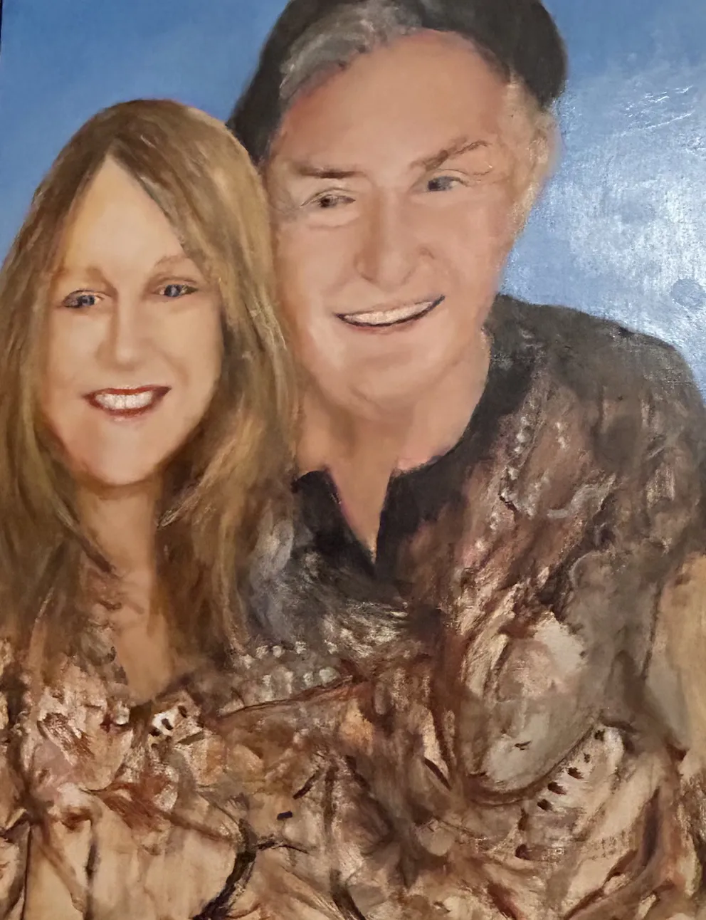 Gary Shead, Portrait of Adrian & Anne, oil on linen, 48 x 64 cm