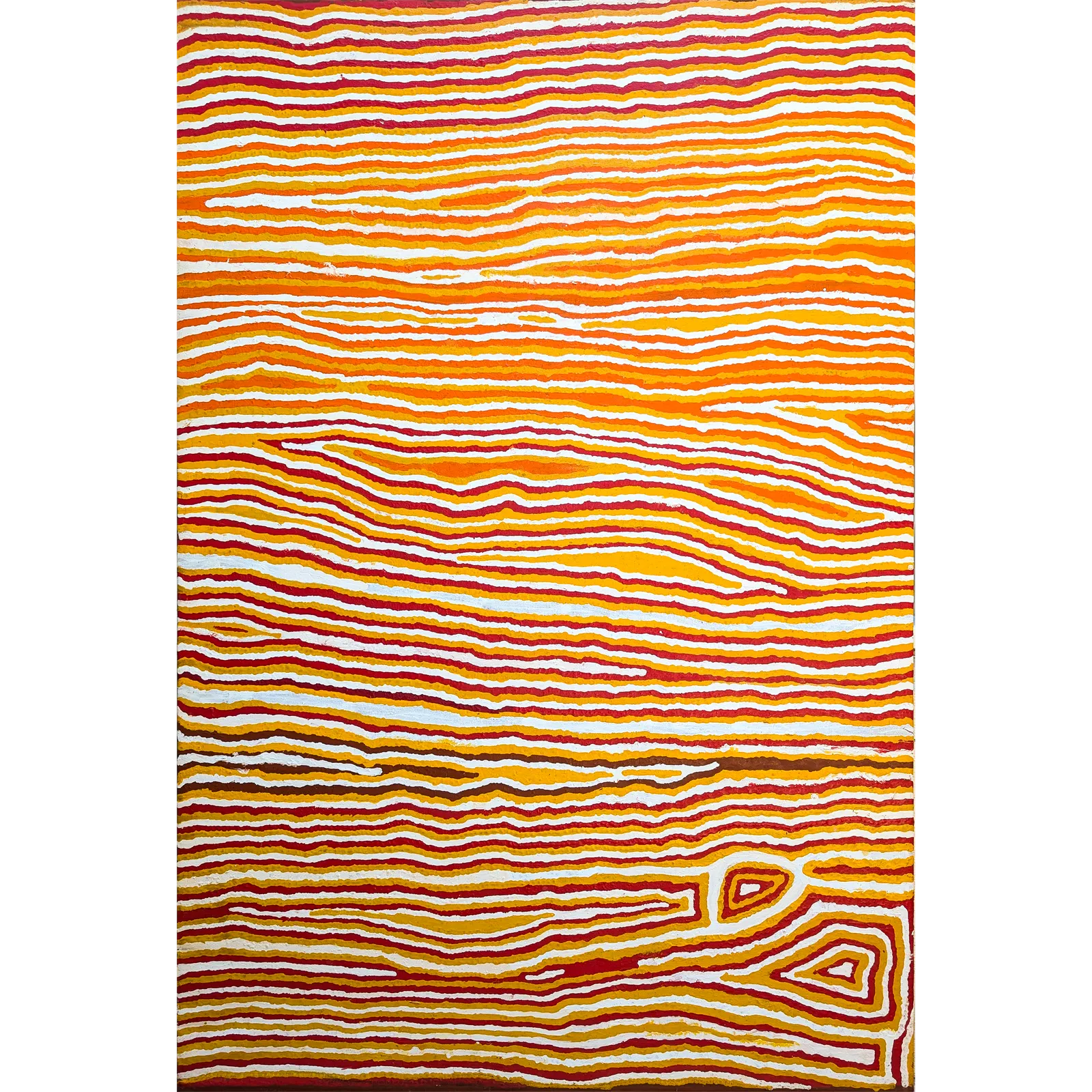 Ningie Nangala, Yula, 2005, synthetic polymer paint on Belgian linen, 180 x 120 cm