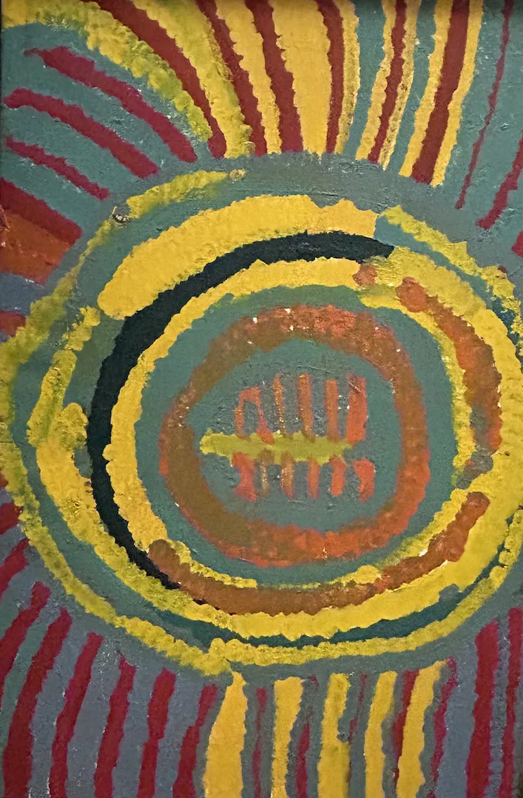 Lorna Naparrula Fencer, Bush Potato, 1999, synthetic polymer paint on canvas, 50 x 76 cm