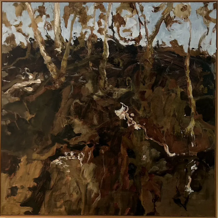 Luke Sciberras, On The Warm Ash, 2008, oil on board, 90 x 90 cm
