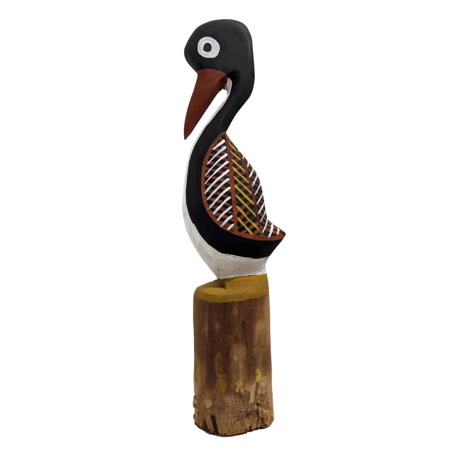 Cyril James Kerinaiua, Tiwi Duck, 50.5 x 9.5 cm