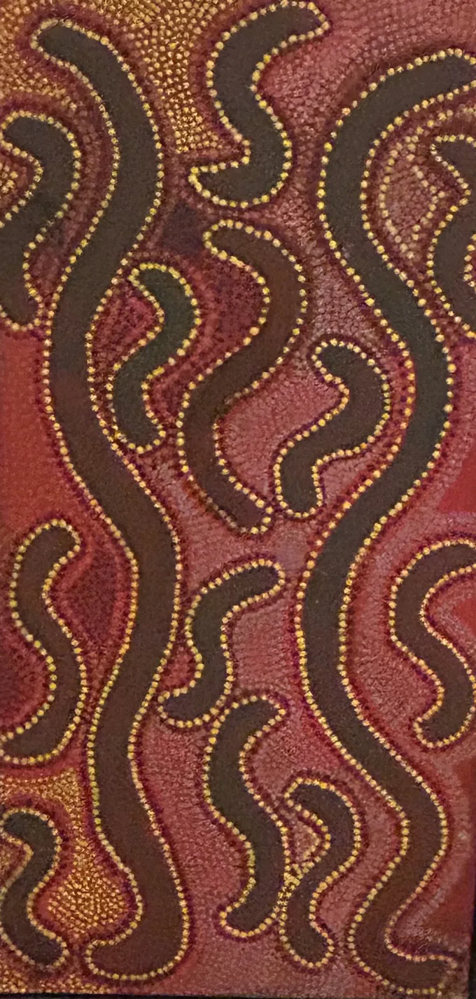 Unknown Lajamanu Artist, synthetic polymer paint on canvas, 30 x 61 cm