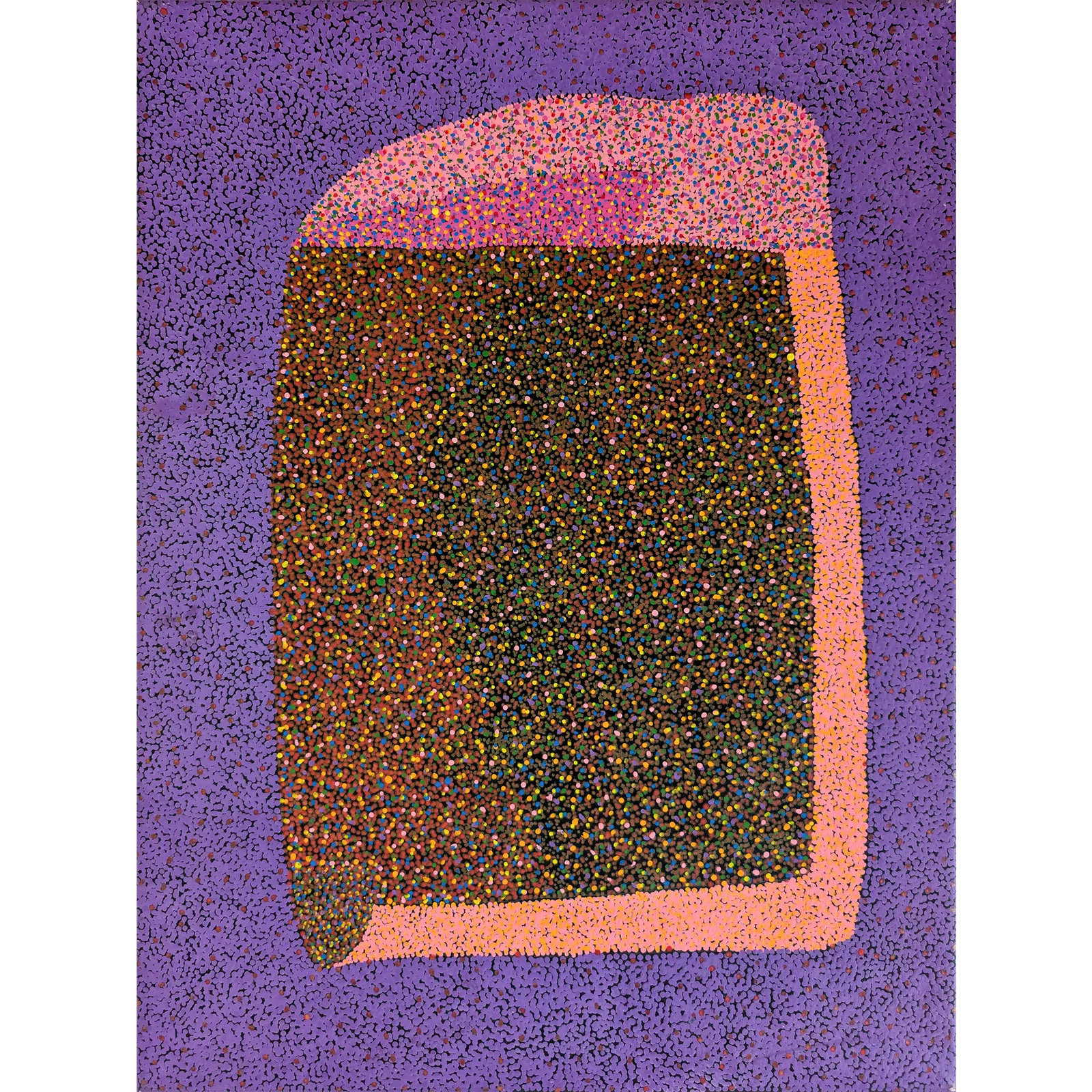 Josepha (Josie) Petrick Kemarre, Angkwerrpme (Bush Plum or Mistletoe), 2021, synthetic polymer paint on linen, 60cm x 45cm